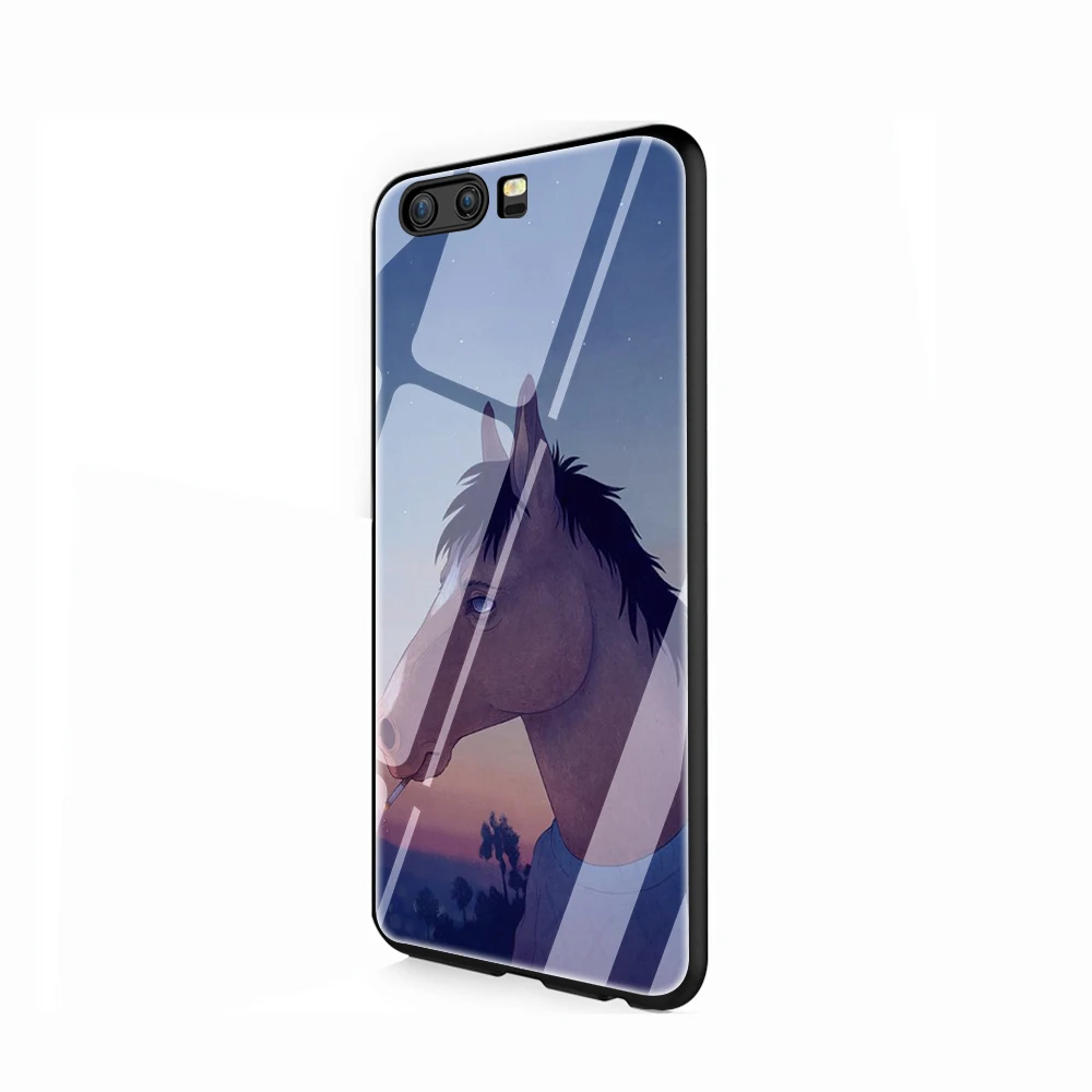 EWAU Конь БоДжек одинокий стеклянный чехол для телефона huawei P20 30 P Smart Mate20 pro Lite Honor9 10 Lite