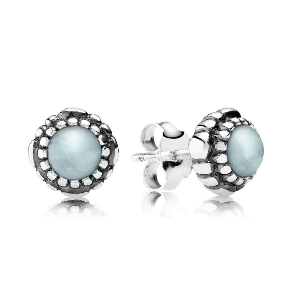 290543AQ March Birthstone Stud Earrings