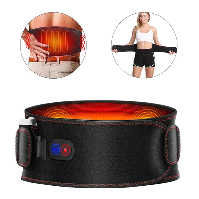 Electric Heating Belt Waist Massager Vibration Red Light Hot Compress  Physiotherapy Lumbar Back Brace Massage Band Health Care - AliExpress