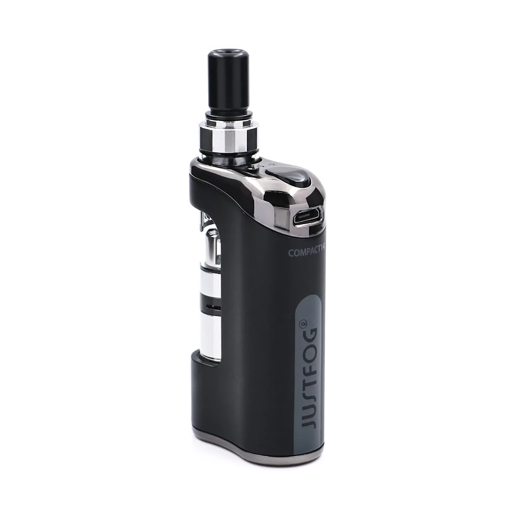 Черный Хит,, JustFog Compact, 14 комплектов, 1500 мА/ч, встроенный аккумулятор с 1,8 мл, Q14, клиромайзер, бак, электронная сигарета, испаритель, комплект - Цвет: Черный