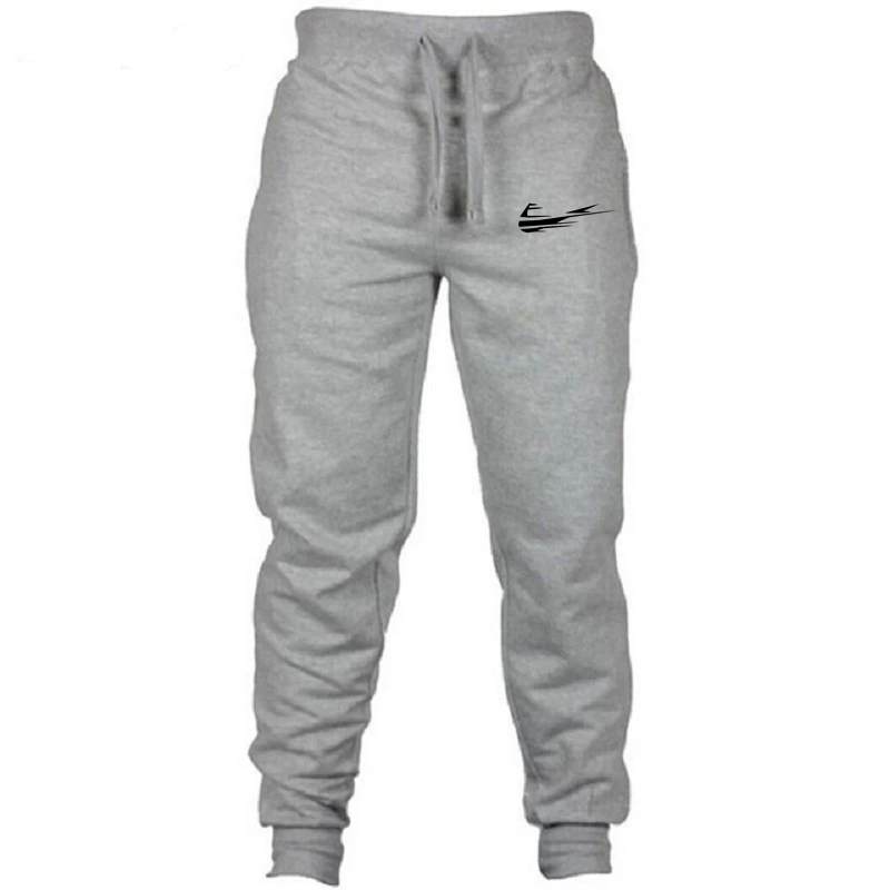 Модные популярные хлопковые мужские спортивные эластичные повседневные брюки, хлопковые мужские фитнес-штаны, обтягивающие спортивные штаны лосины для бега