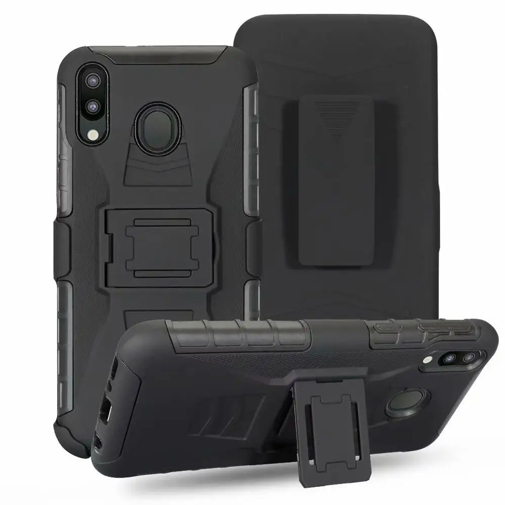 Ударопрочный жесткий чехол-подставка с зажимом для ремня для Xiaomi Redmi Note 7