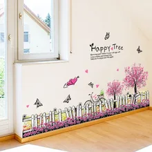 Стиль напрямую от производителя AY7267 забор вишневый цвет наклейки на стену крутая мода съемный environment All