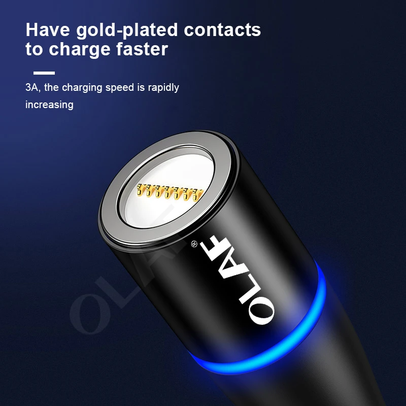 Магнитный кабель 3A Micro USB Type C для Samsung S10 S9 Huawei быстрая зарядка магнитный iPhone 11 X