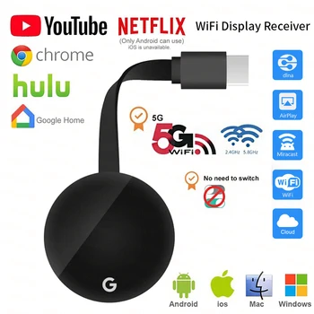 

G7S TV Stick 5G anycast 5ghz Wireless WiFi Display Dongle Ezcast miracast Airplay dlna HDMI ultra 4k HD