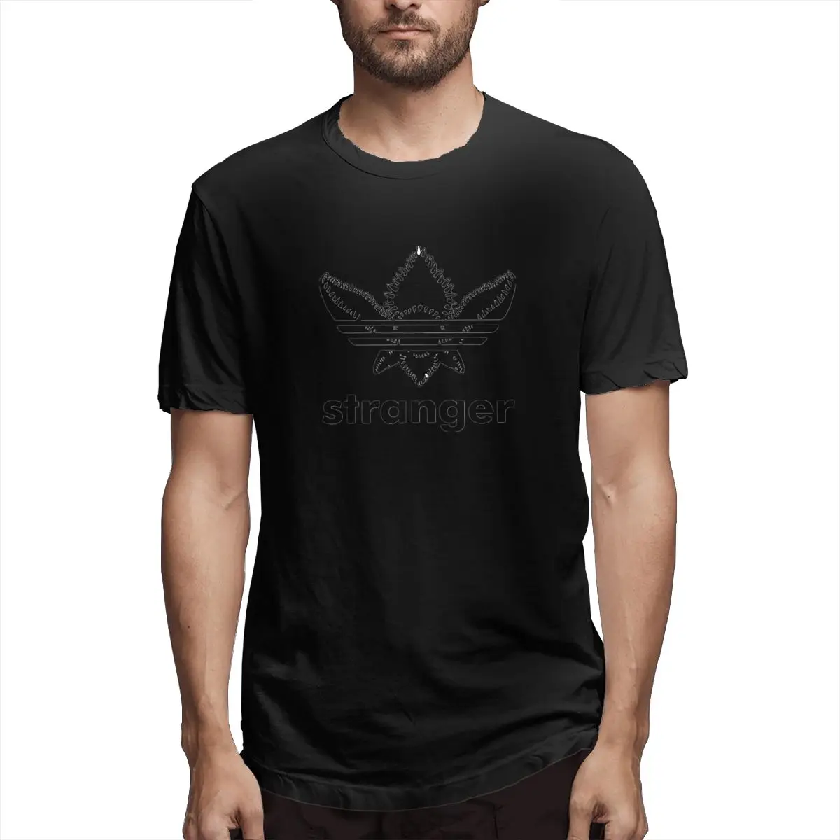 Stranger Things Terrible Mouth Casual O-Neck Men's Short Sleeve T-shirt 100% Cotton Tee Shirt Printed Stranger Things Terrible Mouth Casual O-Neck Men's Short Sleeve T-shirt 100% Cotton Tee Shirt Printed