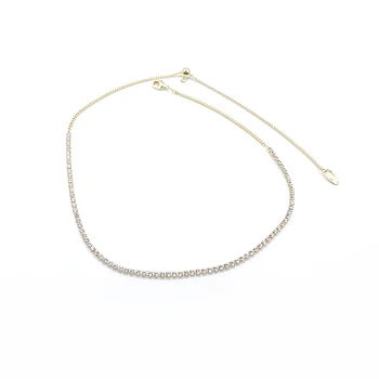 

LONDANY Fashion Popular thin necklace small fresh student basic chain necklace shiny stitching necklace