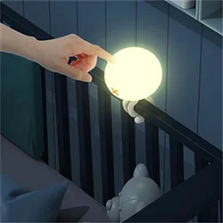 Veilleuses tactiles en Silicone pour enfants, design méduses, design mignon de dessin animé, intensité variable, USB type c, lampes rechargeables 