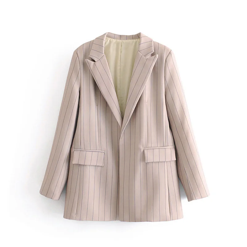 

28td-27369 Western Style WOMEN'S Dress 2019 Summer New Style Fashion Elegant-Style Stripes Suit Jacket