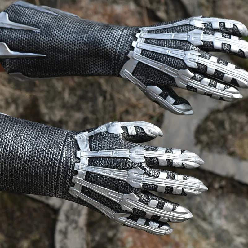 gloves Косплей, Черная пантера, 2 маски, перчатки, латекс, Капитан Америка, 3, герой из фильма «Civil War», реквизит, костюм на Хэллоуин, аксессуары - Цвет: gloves