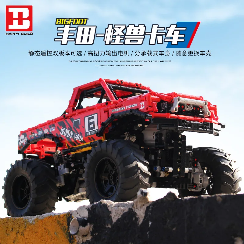 XQ1212 Technic автомобильные игрушки MOC-26278 Монстры модель грузового автомобиля внедорожник внедорожный автомобиль строительные блоки кирпичи детские рождественские подарки