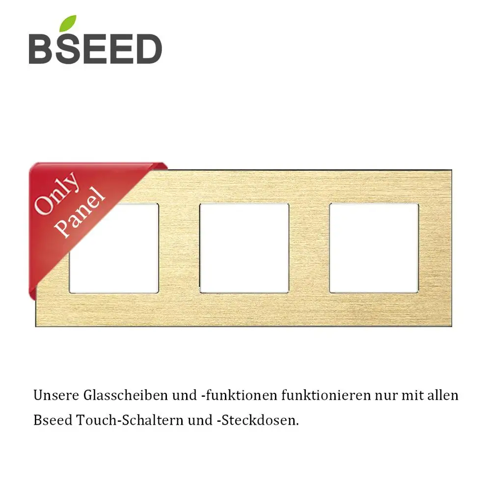 BSEED DIY Великобритания ЕС стандарт DIY 228 мм Алюминий белый черный Gloden настенная розетка