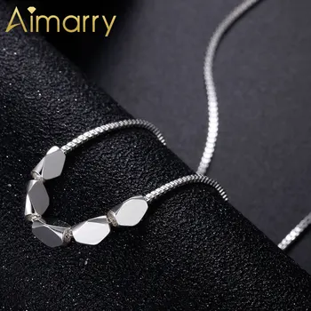 

Aimarry 925 Sterling Silver Fashion Jewelry Transfer Beads Box Chain Necklace For Women Men Christmas Charm Wedding Gifts