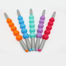 5 точечный Spiky Мяч Йога блок тренажерный зал массаж тела Расслабляющий массаж инструмент валик для мышц палочки физический фитнес оборудование пена ролик