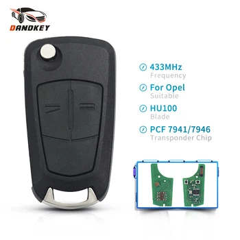 

Dandkey Flip Remote Car Key PCF7946 For Vauxhall Opel Astra H Zafira B Vectra C 2004 2005 2006 2007 2008 2009 ASK 434Mhz PCB