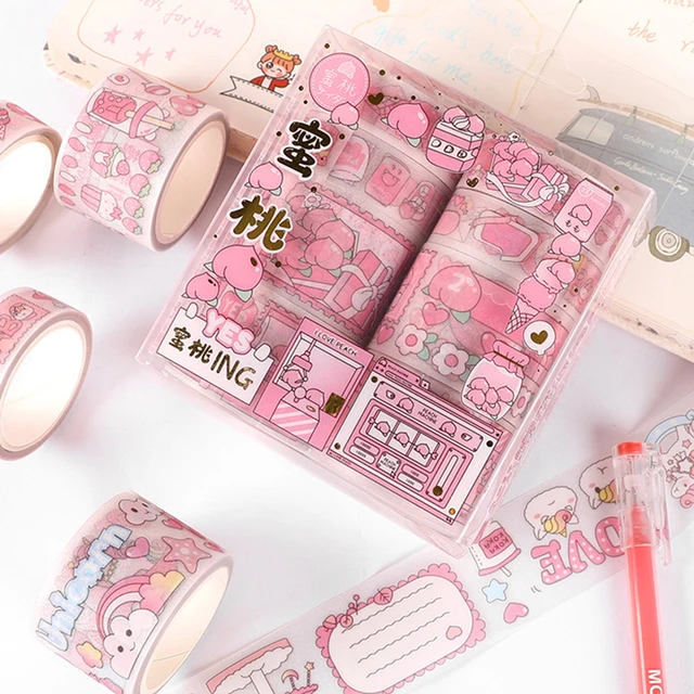 Kawaii School Supplies Adhesive Tape  Cute Kawaii Decorative Washi Tape -  8pcs Washi - Aliexpress