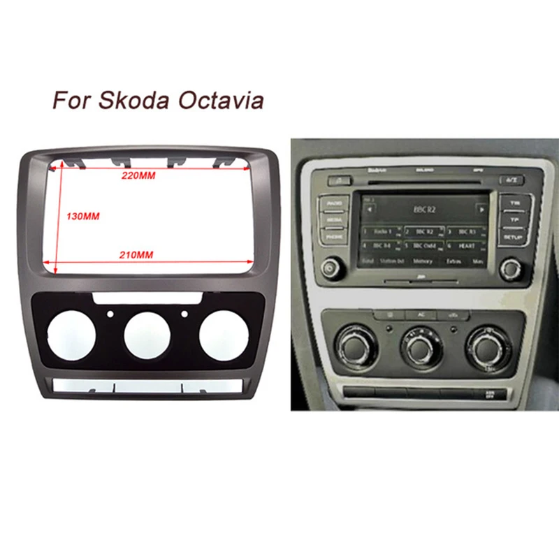 2Din фасции для Skoda Octavia 2 2010-2013 аудио стерео монтажная панель Монтажный набор приборной панели отделка рамка адаптер
