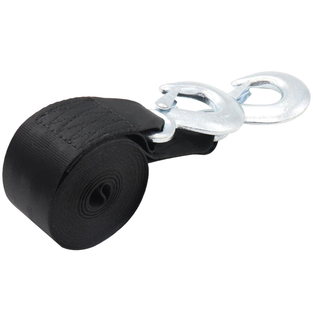 4 Tons Tow Strap Heavy Duty 2 Inch X 13 Ft Polyester Tow Strap Rope 2 Hooks 10,000lb Towing ,4 Meter Long - Great Performance