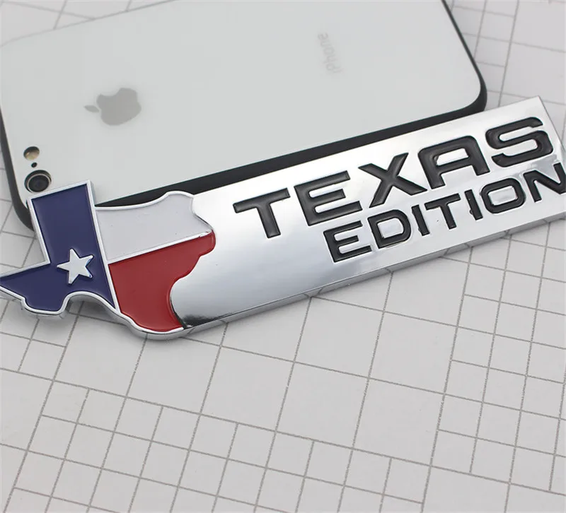 2 шт. автомобильный Стайлинг 16,5*3,6 см ABS пластик покрытие эмблема «Texas Edition» Эмблема для багажника значок боковые логотипы автомобили наклейки на тело