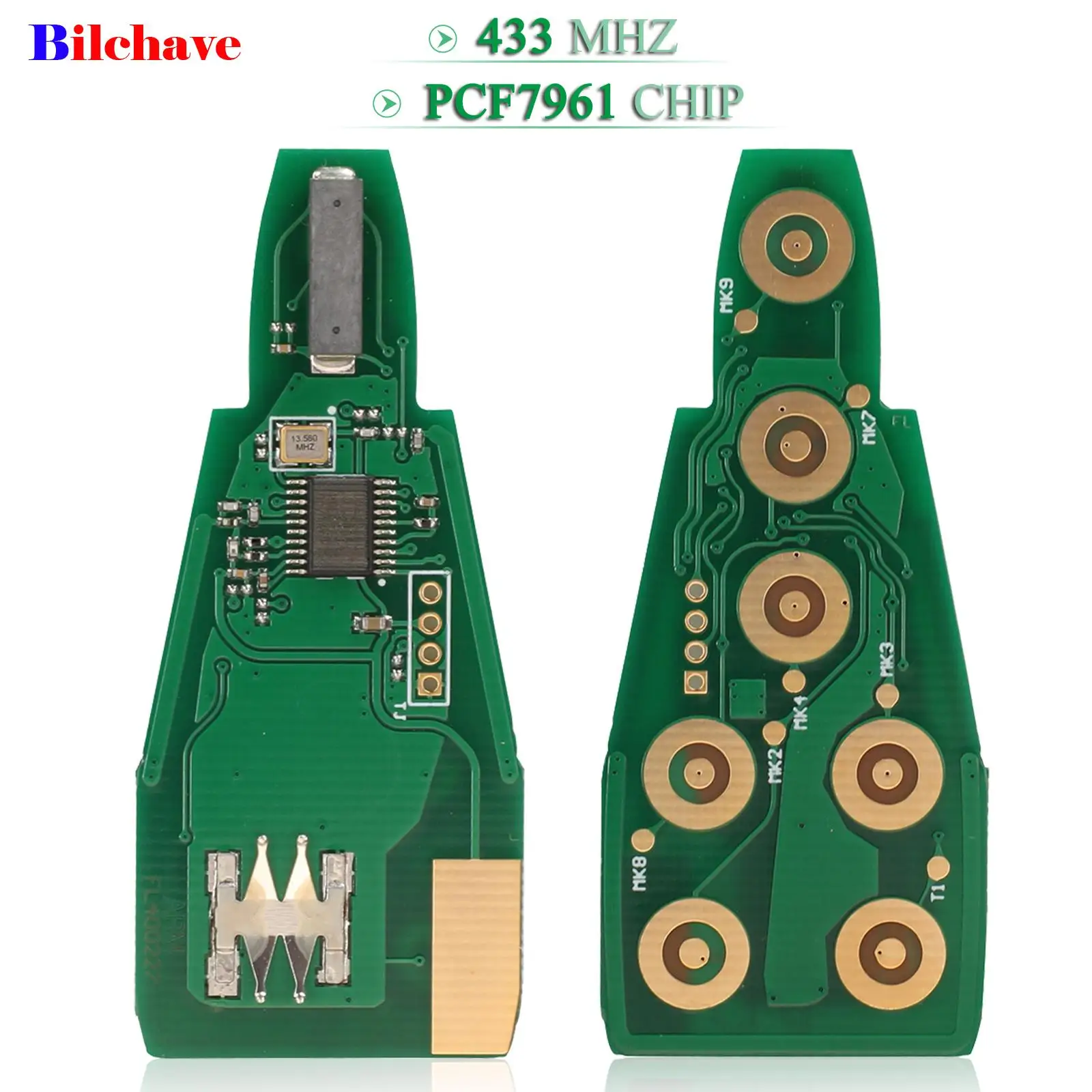 Jingyuqin Per Jeep Grand Cherokee Dodge Caravan Journey Chrysler Remote Car Key Circuit Board Fob 433Mhz Pcf7961 Chip