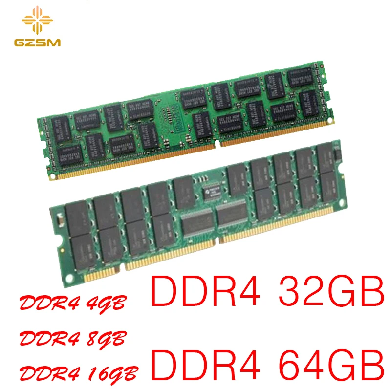 

GZSM DDR4 4GB 8GB 16GB 32GB 64GB Server memory 2133MHZ 2400MHZ 2666MHZ 3200MHZ Memory Cards PC4-17000P PC4-19200T PC4-2666V RAM