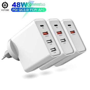 3-port QC3.0/FCP/AFC Fast Wall Charge, 1Port PD 30W USB C Power Adapter, for Mac book iPhone/iPad/pixel/Samsung/Huawei/One Plus
3-port QC3.0/FCP/AFC Fast Wall Charge, 1Port PD 30W USB C Power Adapter, for Mac book iPhone/iPad/pixel/Samsung/Huawei/One Plus