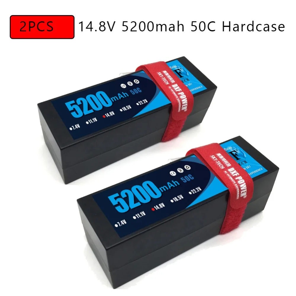 DXF 7,4 V 14,8 V 2S 4S 6500mAh 5200mAh 50C 60C Max 100C 120C LiPo аккумулятор 2S 4S HardCase для 1/8 1/10 RC модель автомобиля Slash Emaxx