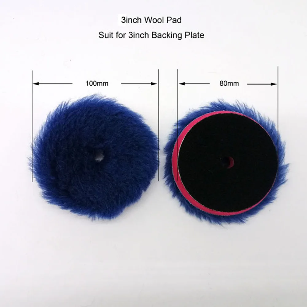 3/5/6inch Wool Pad for DA Polisher Self-adhesive Polishing Pad Pong Hair Purple Woolen Wheel Polish Scratch Repair