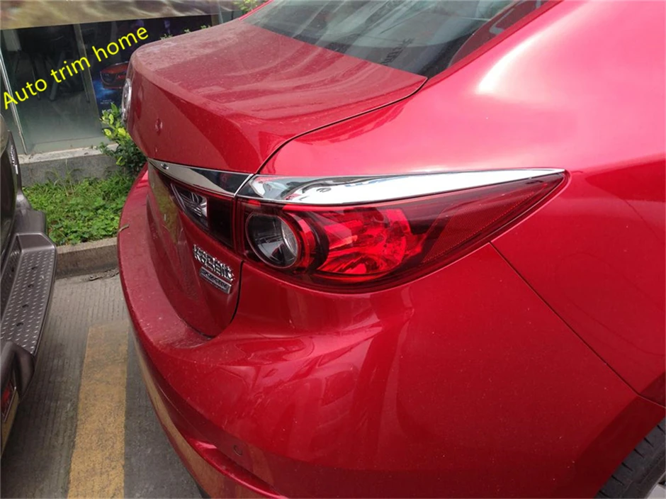 Lapetus переоборудование экстерьера комплект подходит для Mazda 3 Sedan ABS хром задний фонарь лампа бровей чехол с полосками отделка