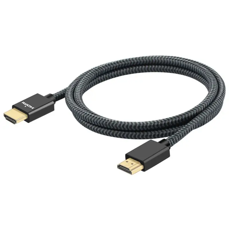 Алюминиевый корпус нейлоновый Плетеный ультра тонкий HDMI кабель 4K 60 Hz