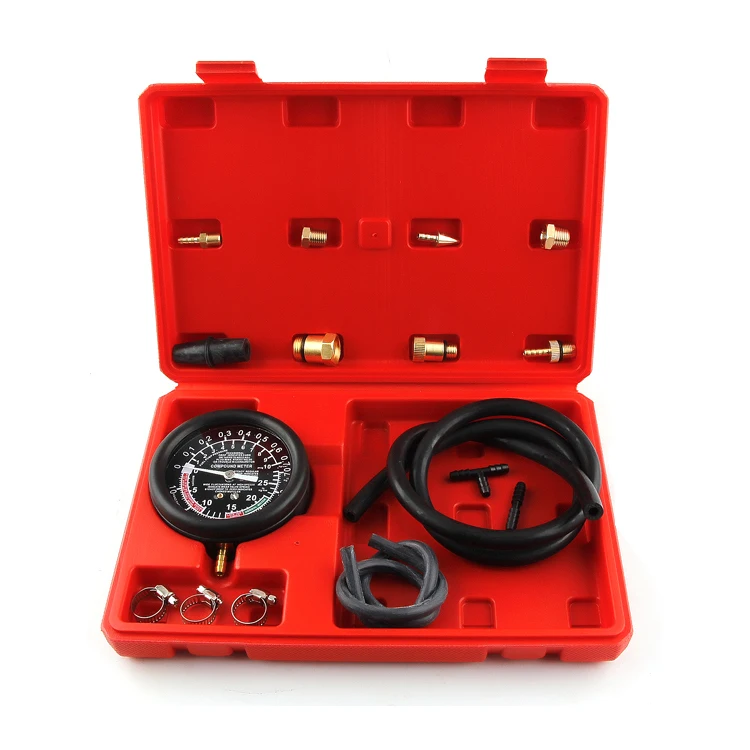 Exhaust Back Pressure Gauge Automobile Exhaust Gas Pressure Gauge Pipe Detector Auto Repair Vacuum