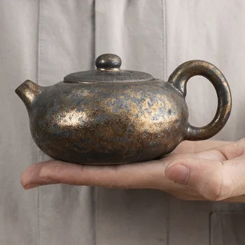

Gilding Rust Glaze Xi Shi Pot Stoneware Teapot Maker Ceramic Handmade Vintage Teapot Tea Set Siteel Traditional Chinese Tea Set