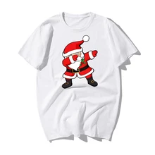 Забавный Санта Клаус футболка с оленями черная футболка Friday для мужчин Merry Christmas футболка Повседневная хлопковая подарок на Рождество для влюбленных