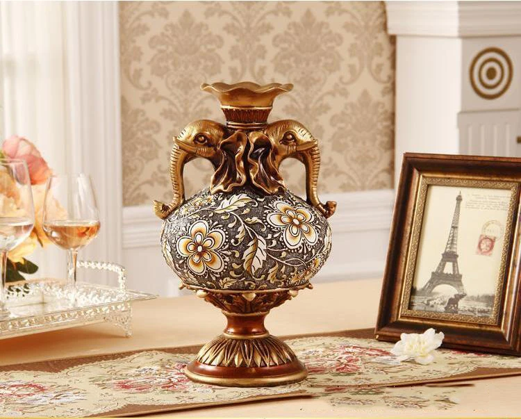 Смола ваза ручной работы цифровые украшения дома аксессуары современные для европейского роскошного дворца Свадебные украшения