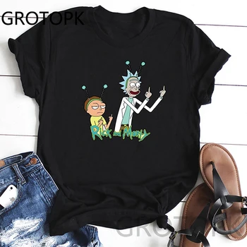 

Rick And Morty Aesthetic Vintage Harajuku T Shirt Ullzang 90S T-Shirt Graphic Women Funny Tshirt Fashion Top Tee