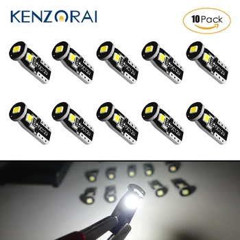 

10 pcs W5W t10 led canbus 194 168 175 2825 for Car Interior Dome Side Light License Plate Light Reading Lamp White Bulb