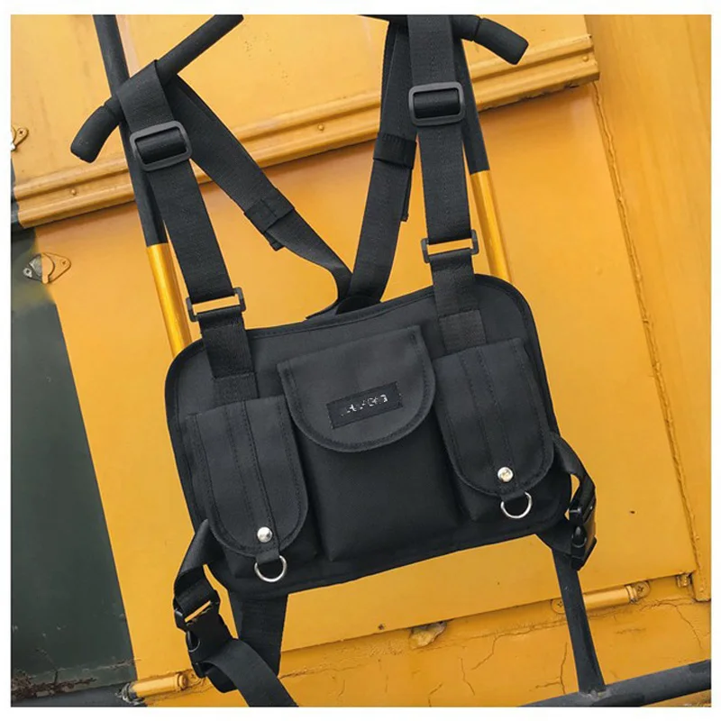  Men Function Tactical Chest Bag New Fashion Unisex Chest Rig Hip Hop Streetwear Cross Back-pack Wom - 32977811162