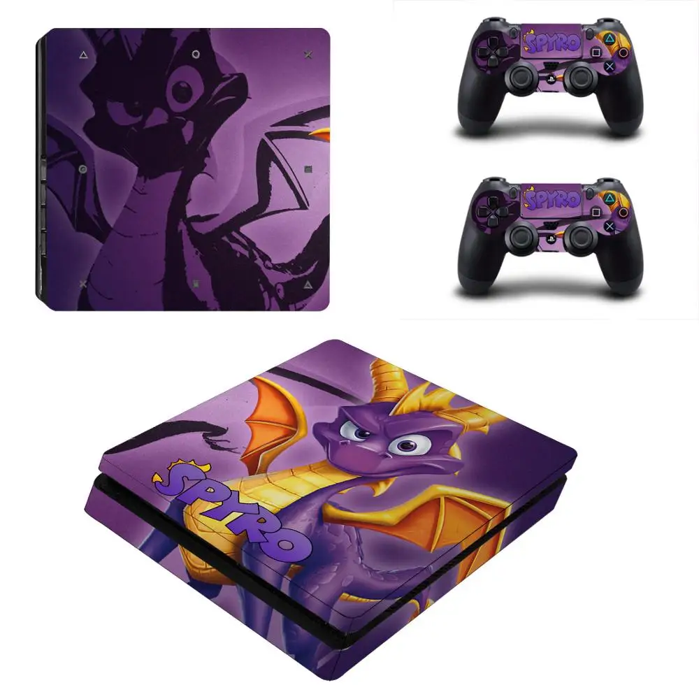 Spyro the Dragon PS4 тонкие наклейки PS 4 Play станция 4 тонкие наклеивающиеся Переводные картинки для детей playstation 4 тонкая консоль и контроллер - Цвет: YSP4S-3064