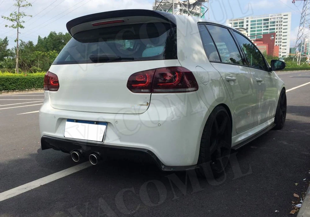 Карбоновое волокно/FRP задний диффузор для губ спойлер для Volkswagen VW Golf 6 VII MK6 R20 2010-2013 E стиль задний бампер Накладка защита