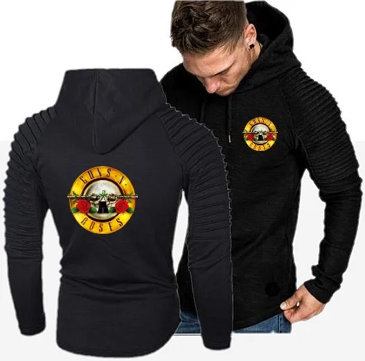 Горячая осень новая мода рок мужские пистолеты N Roses толстовки бренд сплошной