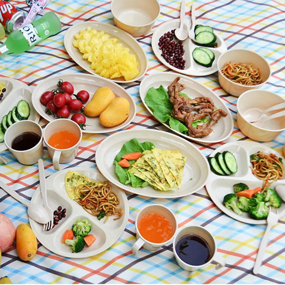 24 шт. портативные столовые приборы принадлежности для пикника барбекю кемпинга