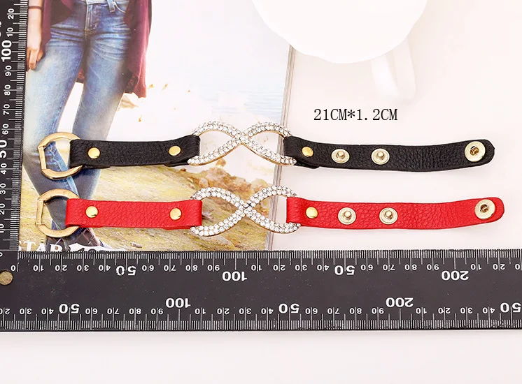 New Fashion Leather Bracelet Infinity Logo Special Popular Pattern Woman Zircon Bracelet Valentine's Day Handsome Gift