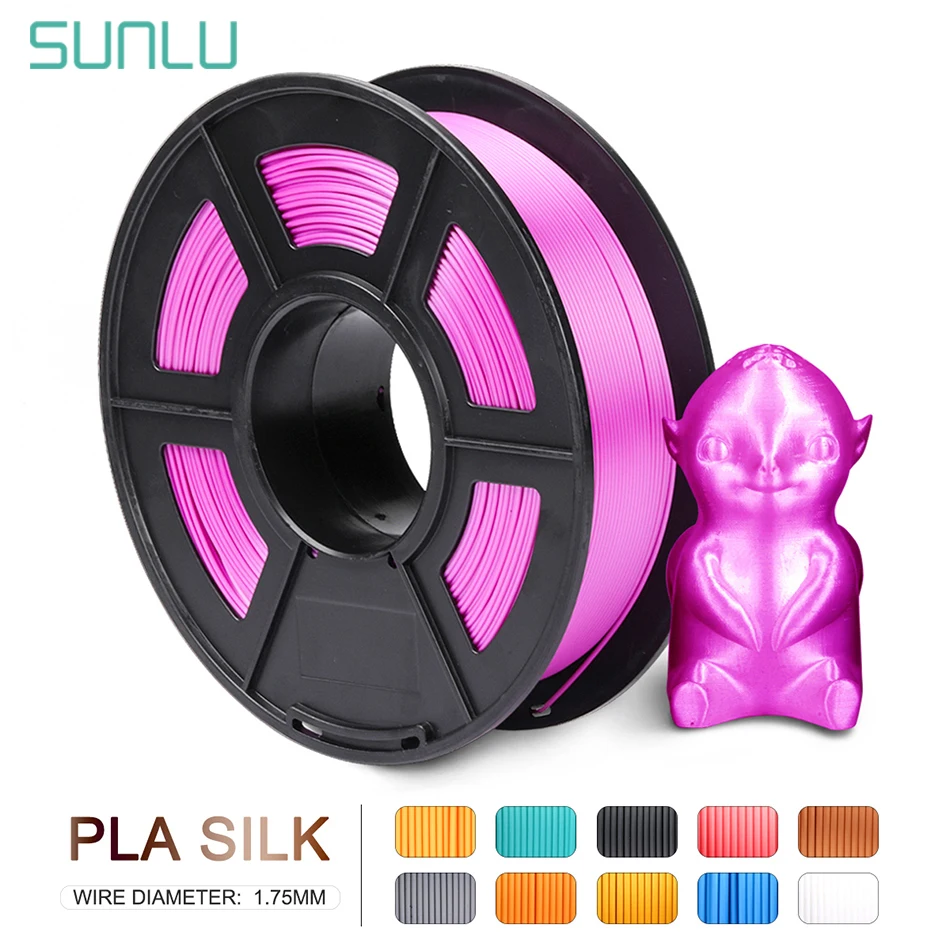 

SUNLU Silk PLA Filament 1.75 mm 1kg Close to Silk Effect 3d Printing Material 3D Printer Filament Plastic PLA