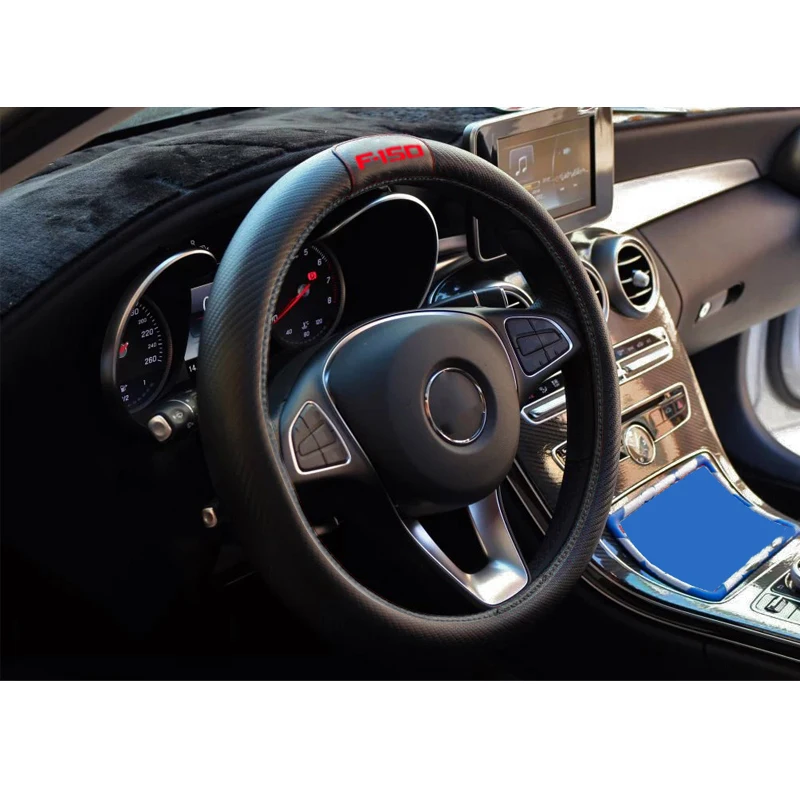 Для Ford F150 F-150 38 см чехол рулевого колеса автомобиля Защита из углеродного волокна автомобильные аксессуары