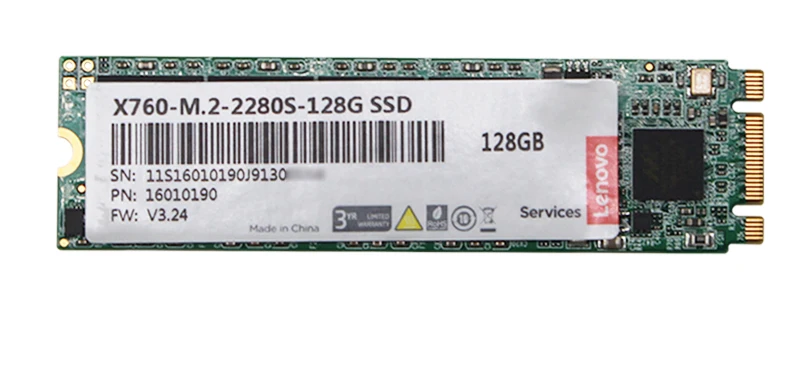 Lenovo SSD M.2 SATA 2280 aurora X760 серии M.2 2280(NGFF) 128 ГБ