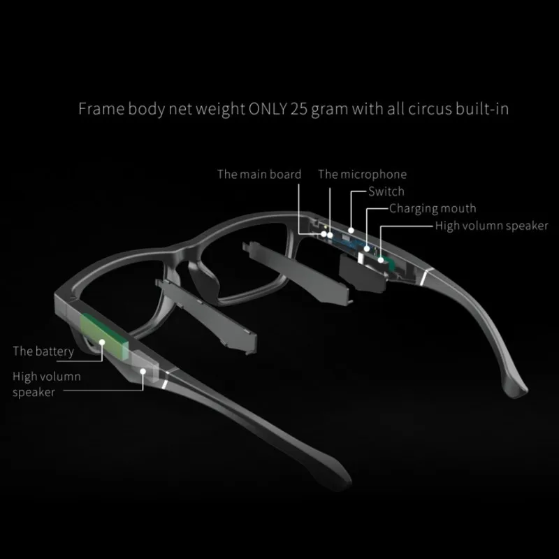 Bluetooth Стекло смарт-очки беспроводные Bluetooth громкой связи Музыка Аудио открытое ухо солнцезащитные очки es