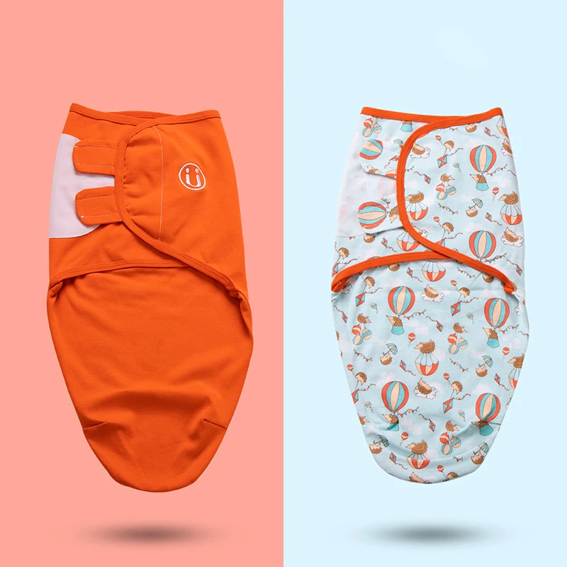 

2pcs 100%Cotton Baby Blanket Swaddling Wrap Sleepsack Babies Sleeping Bags Newborn Baby Cocoon Swaddle Wrap for 0-7 Month Kids