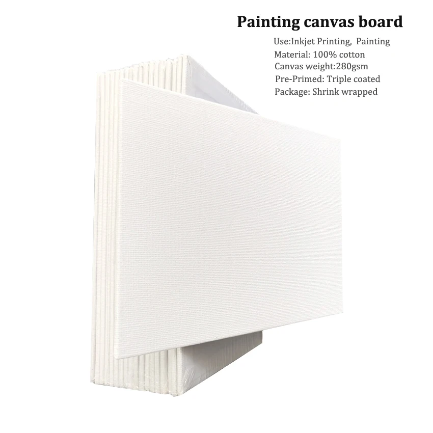 Artists Drawing Board 3 Pack Panel Canvas Painting For Acrylic Oil Paint Acid Free White Cotton Multi Sizes for learning boards