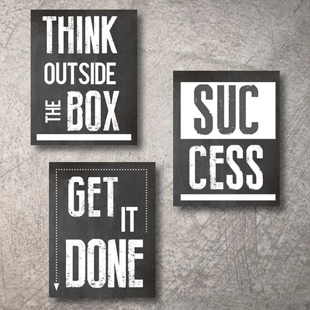 Черно-белая простая вдохновляющая Картина на холсте английском языке известные