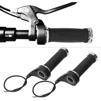 

Brand New 1 Pair Of Aluminum Black High Quality Handle Universal Electric Vehicle Scooter Speeds Throttle Handle Handlebar